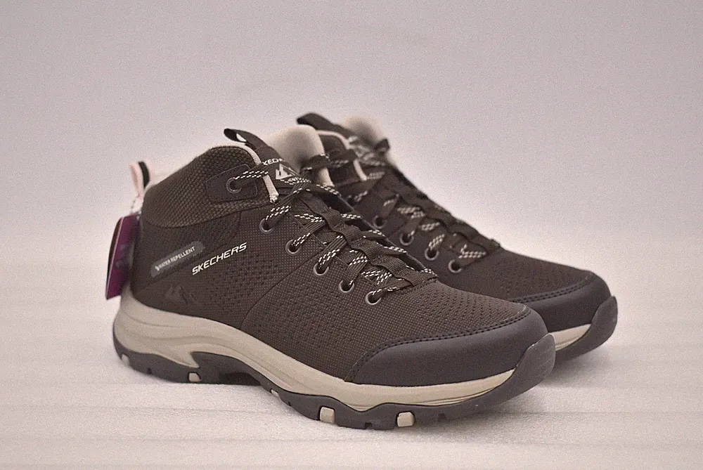 Women's Skechers Trego-Trail Kismet Mid-Top Hiking Boots in Brown Size 8
